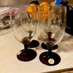 Princess house red wine glass